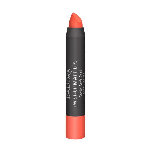 foto помада-олівець для губ isadora twist-up matt lips матова, 60 orange pop, 3.3 г