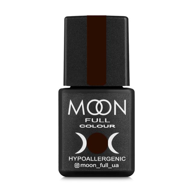 foto гель-лак для нігтів moon full fashion color hypoallergenic gel polish 236 темний шоколад, 8 мл