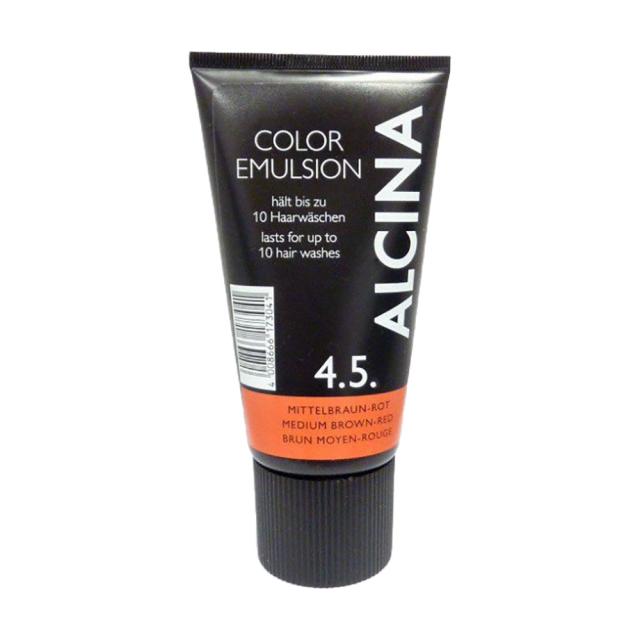 foto відтінкова емульсія alcina color emulsion 4.5 medium brown red, 150 мл