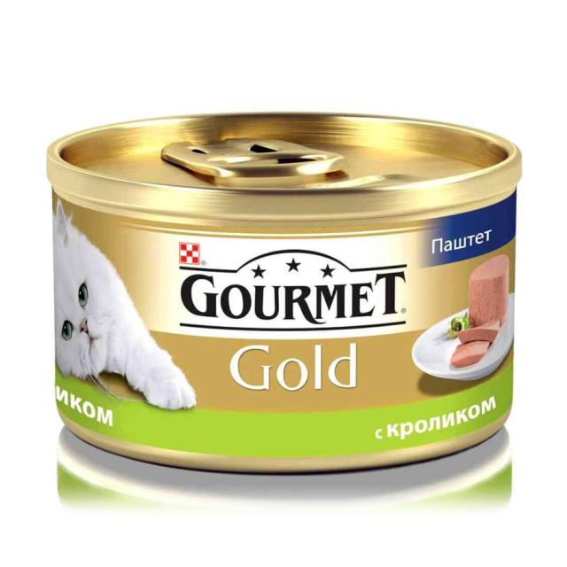foto паштет для кішок purina gourmet gold з кроликом, 85 г