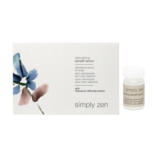 foto нормалізувальна сироватка simply zen normalizing benefit serum для жирної шкіри голови, з екстрактом тараксакуму, 12*5 мл