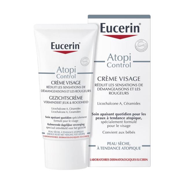 foto заспокійливий крем для обличчя eucerin atopicontrol soothing face cream 12% omega, 50 мл