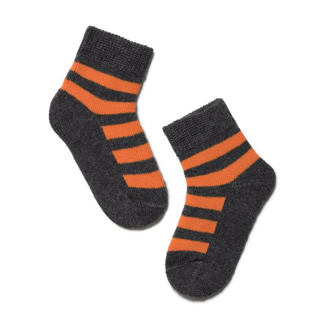 foto дитячі шкарпетки conte kids sof-tiki 7с-46сп 210 темно-сірий-помаранчевий, розмір 8
