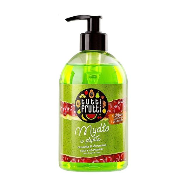 foto рідке мило для рук farmona tutti frutti hand wash soap груша та журавлина з фруктовими оліями та вітаміном f, 500 мл