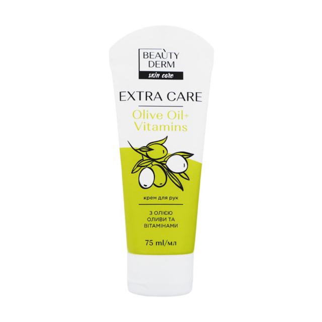 foto крем для рук beauty derm skin care extra care olive oil + vitamins з олією оливи та вітамінами, 75 мл