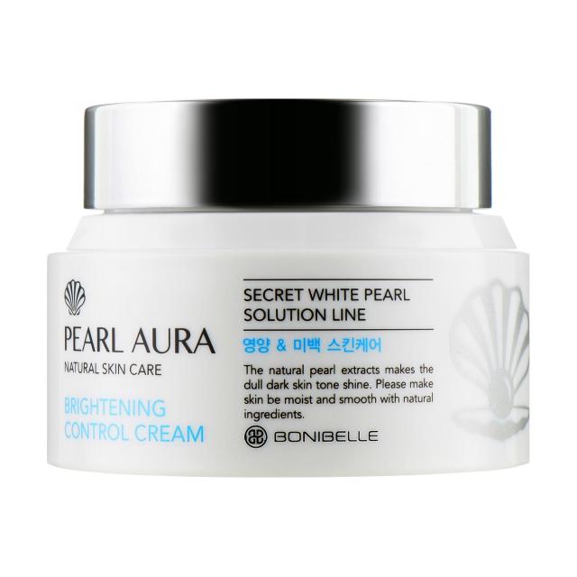 foto крем для обличчя bonibelle pearl aura brightening control cream з екстрактом перлів, 80 мл