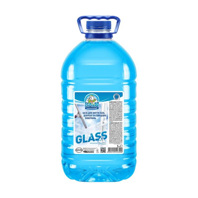 foto засіб для миття скла, дзеркал та глянцевих поверхонь balu professional glass, 5 л (пет паковання)
