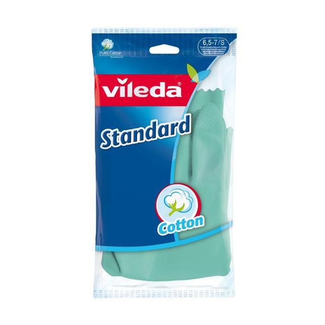 foto рукавички vileda standard блакитні, розмір s, 1 пара