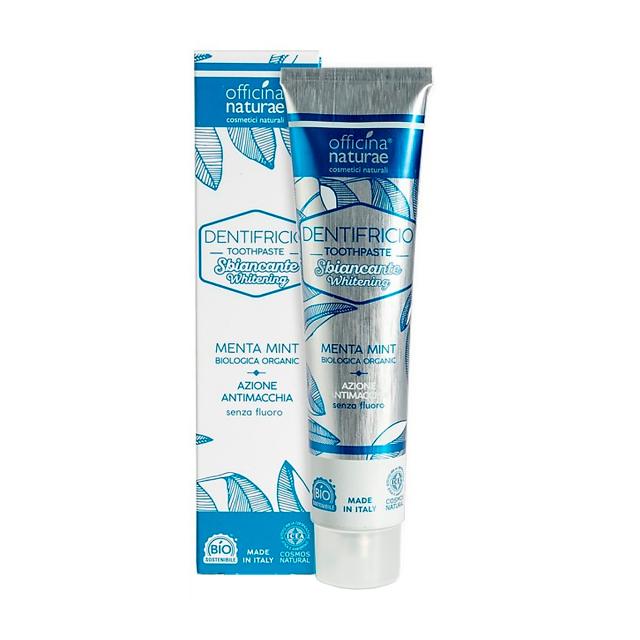 foto натуральна гелева зубна паста officina naturae whitening toothpaste mint відбілювальна, алюмінієва упаковка, 75 мл