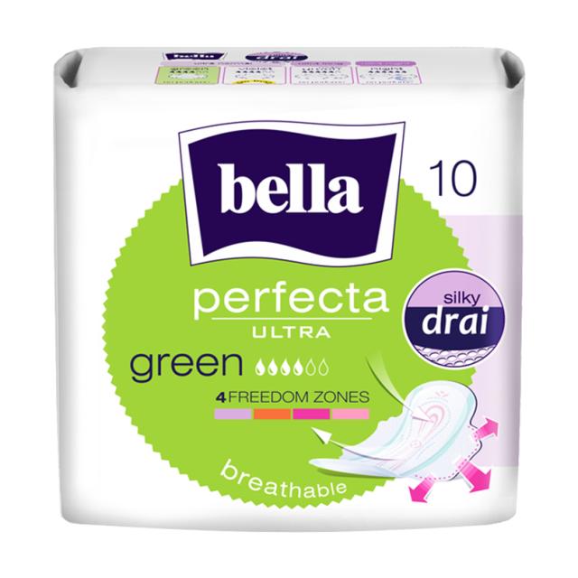foto гігієнічні прокладки bella perfecta ultra green, 10 шт