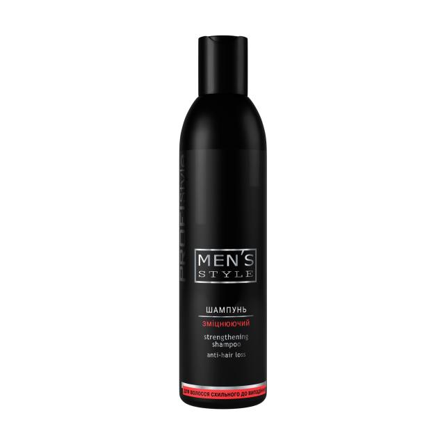 foto чоловічий зміцнювальний шампунь profi style men's style strengthening shampoo проти випадіння волосся, 250 мл