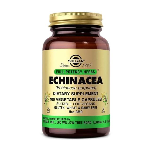 foto харчова добавка у вегетаріанських капсулах solgar echinacea herb ехінацея, 100 шт