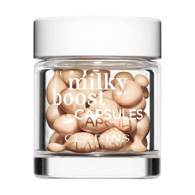 foto тональний крем для обличчя в капсулах clarins milky boost capsules foundation 01, 30*0.2 мл