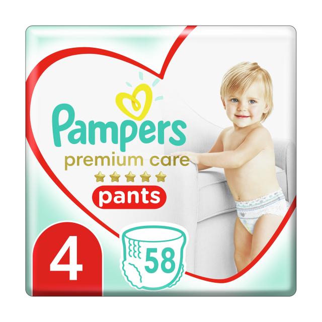 foto підгузки-трусики pampers premium care pants розмір 4 (9-15 кг), 58 шт