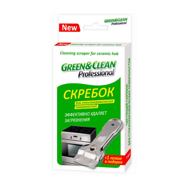 foto шкребок green&clean professional для склокерамічних поверхонь, 1 шт