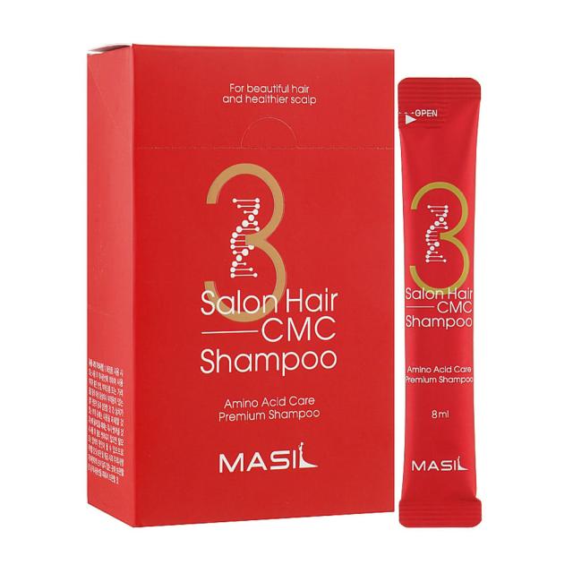 foto шампунь для волосся masil 3 salon hair cmc shampoo з амінокислотами, 20 шт*8 мл