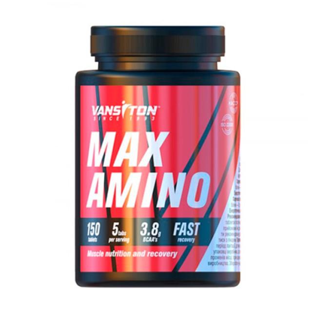 foto харчова добавка амінокислота в таблетках vansiton max amino, 150 шт