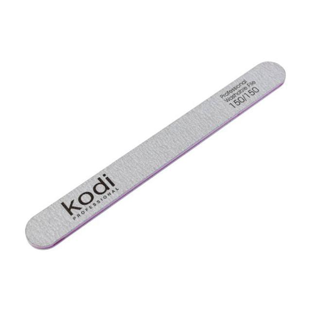 foto пилка для нігтів kodi professional 102, 150/150 грит, пряма, сіра, 178*19*4 мм
