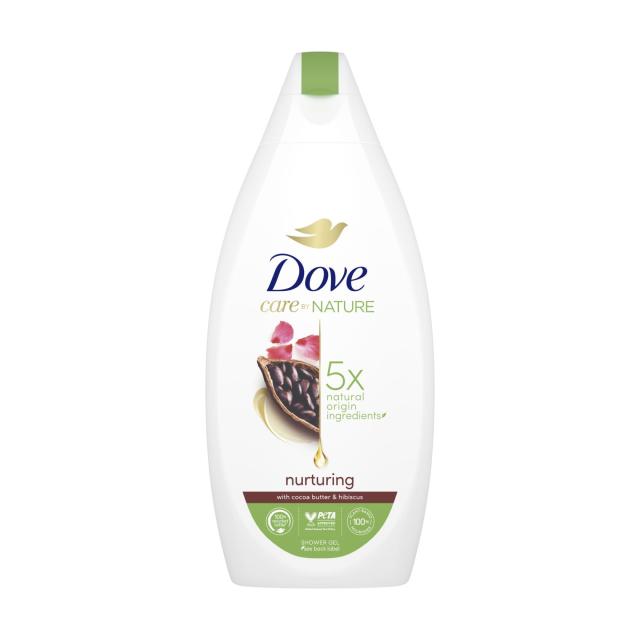 foto гель для душу dove care by nature nurturing shower gel, 400 мл