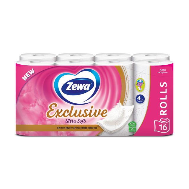 foto туалетний папір zewa exclusive ultra soft 4-шаровий, 16 рулонів