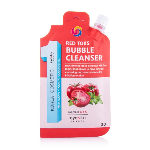 foto бульбашковий очищувальний засіб eyenlip red toks bubble cleanser з екстрактом томату, 20 г