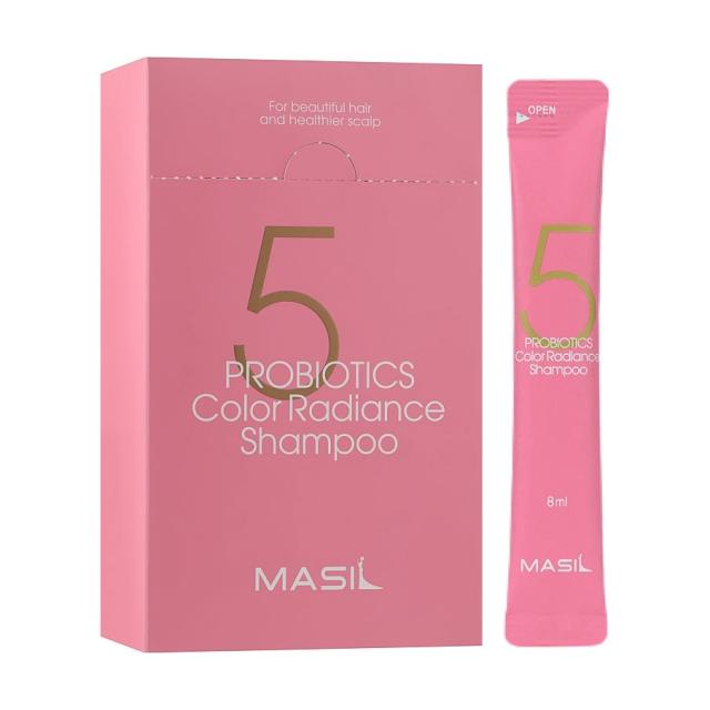 foto шампунь masil 5 probiotics color radiance shampoo для захисту кольору волосся, з пробіотиками, 20*8 мл