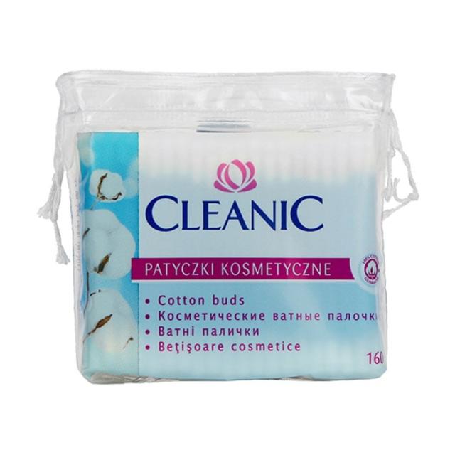 foto ватні палички в поліетиленовій упаковці cleanic face care cotton buds, 160 шт