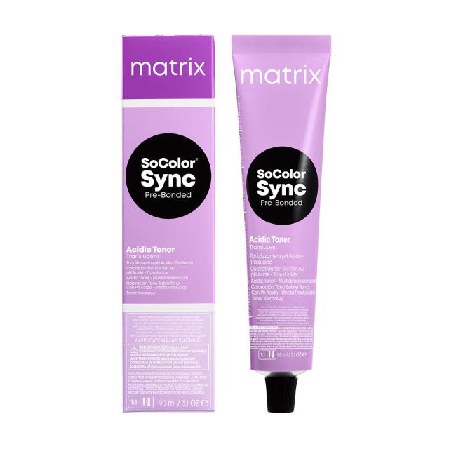 foto безаміачний тонер для волосся matrix color sync sheer (socolor sync pre-bonded) acidic toner на кислотній основі, 8a, 90 мл
