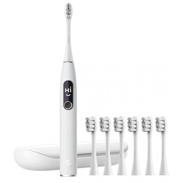 foto зубна щітка електрична oclean x pro elite premium set + 6 насадок grey (6970810552089)