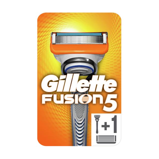 foto станок для гоління чоловічий gillette fusion5 з 2 змінними картриджами
