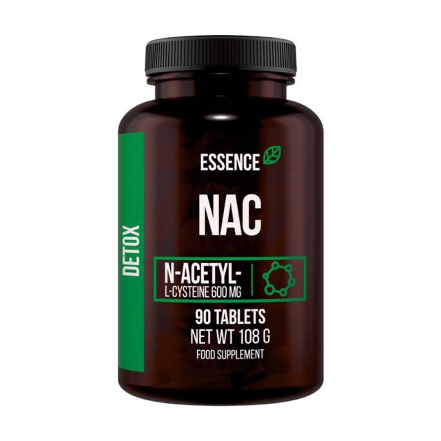 foto харчова добавка амінокислоти в таблетках essence nutrition detox nac n-ацетил-l-цистеїн, 600 мг, 90 шт