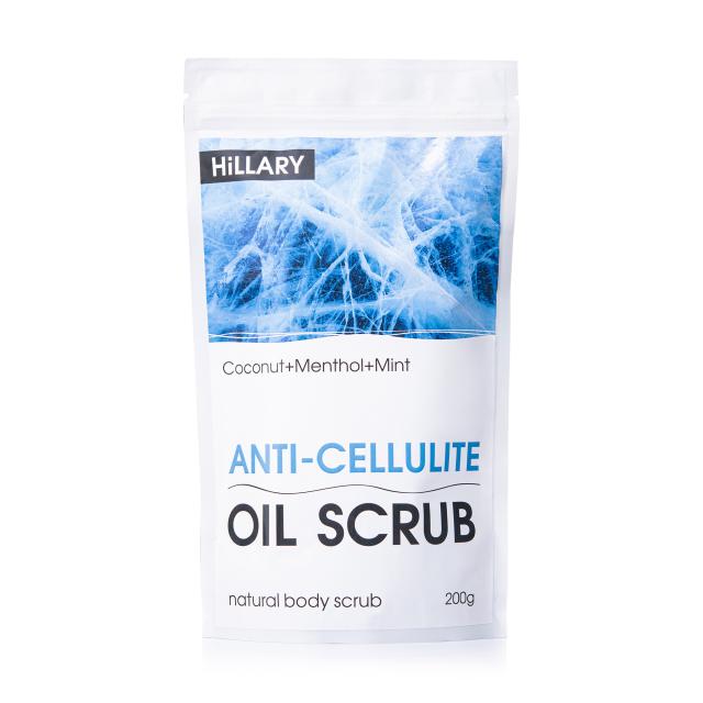 foto антицелюлітний охолоджувальний скраб для тіла hillary anti-cellulite oil scrub, 200 г