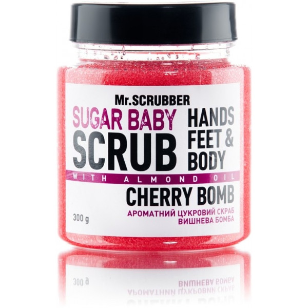 foto скраб для тіла mr.scrubber цукровий sugar baby cherry bomb 300гр