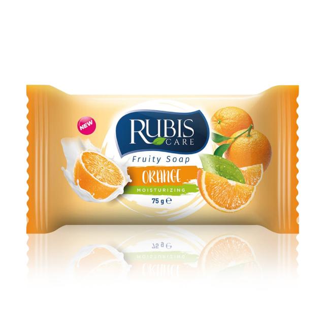 foto тверде мило rubis care fruity soap orange апельсин, 75 г