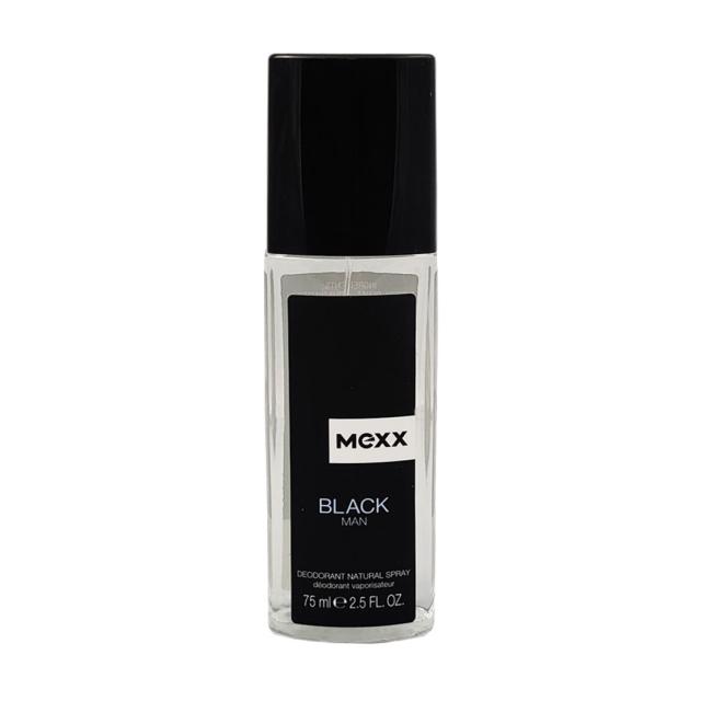 foto парфумований дезодорант-спрей mexx black man чоловічий, 75 мл