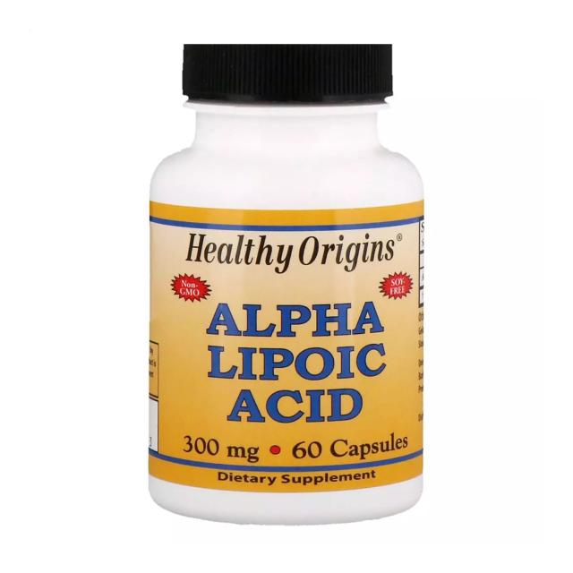 foto харчова добавка в капсулах healthy origins alpha lipoic acid альфа ліпоєва кислота, 300 мг, 60 шт