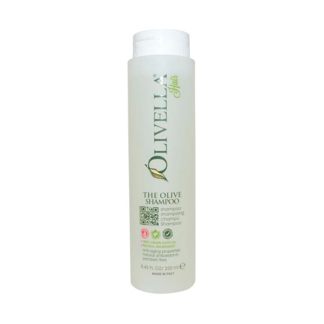 foto шампунь olivella для зміцнення волосся на основі оливкового екстракту 250мл