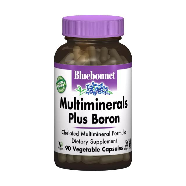 foto харчова добавка в гелевих капсулах bluebonnet nutrition мультимінерали + бор з залiзом, 90 шт