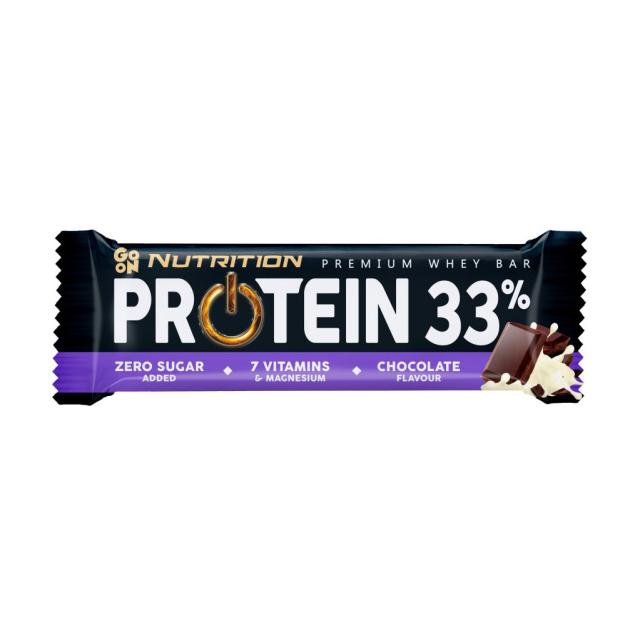 foto протеїновий батончик go on nutrition protein 33% шоколад, з вітамінами, без цукру, 50 г