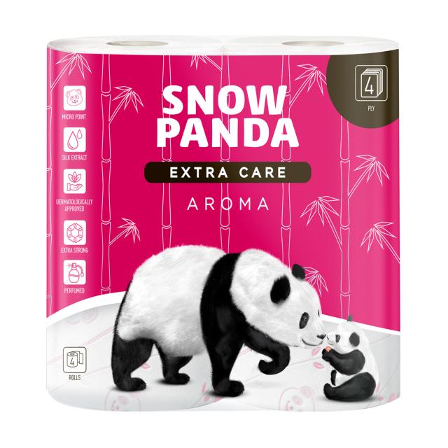 foto туалетний папір сніжна панда extra care aroma 4-шаровий, 4 шт