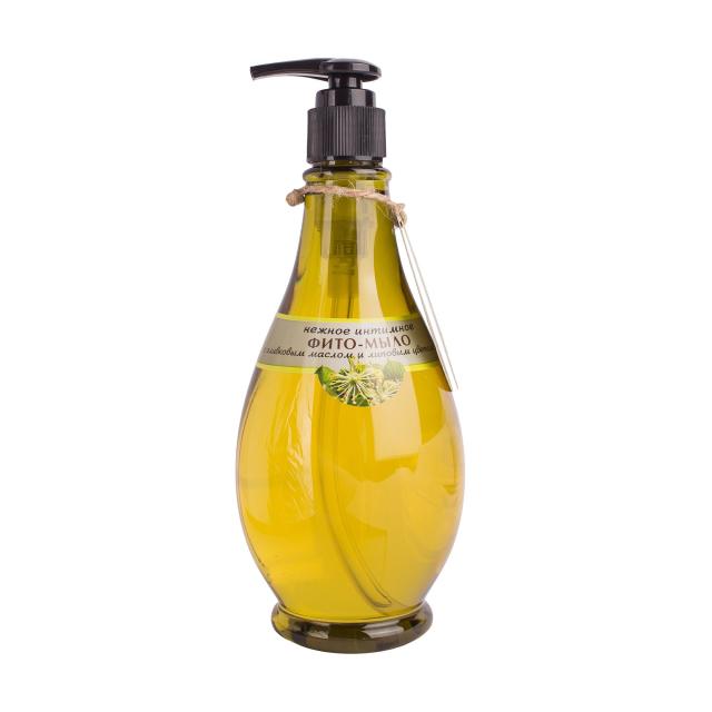 foto фіто-мило для інтимної гігієни viva oliva з оливковою олією та липовим цвітом, 400 мл