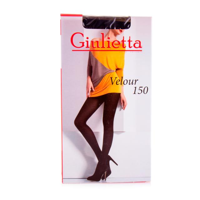 foto колготки жіночі giulietta velour 150 den nero р.3