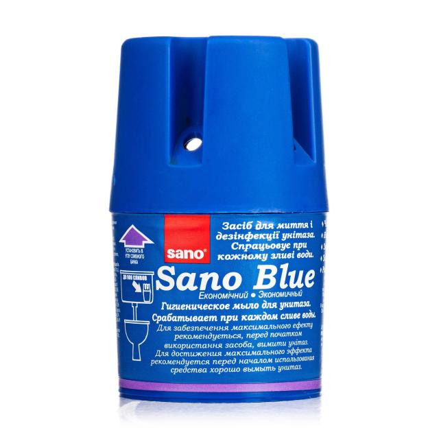 foto гігієнічне мило для зливних бачків sano blue морський, 150 г