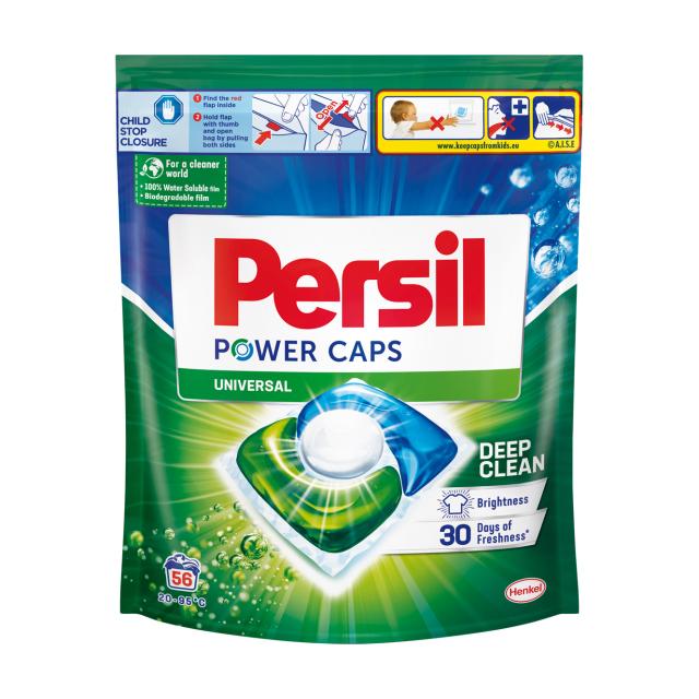 foto капсули для прання persil power caps universal deep clean, 56 циклів прання, 56 шт (дойпак)