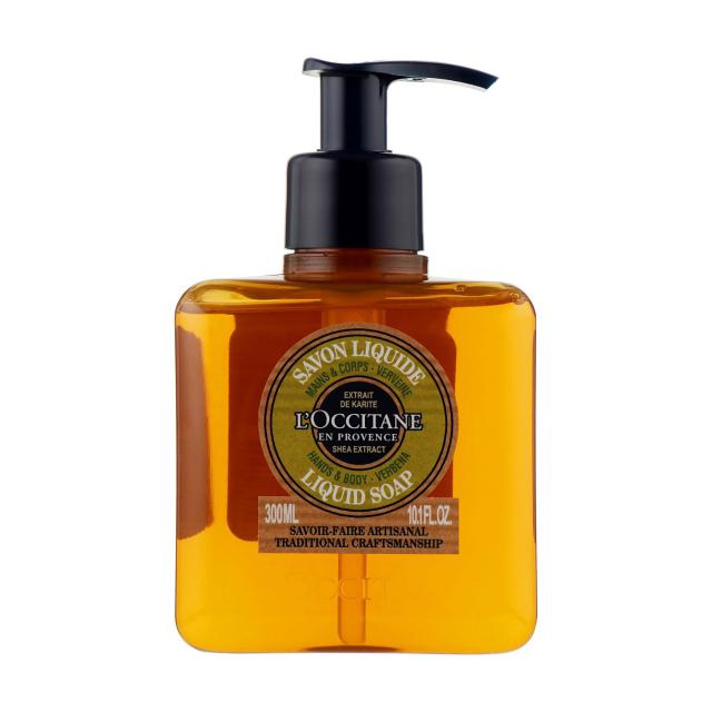 foto рідке мило для рук та тіла l'occitane verbena liquid soap for hands & body, 300 мл