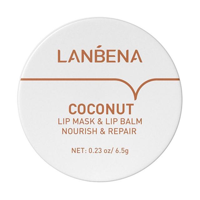 foto бальзам-маска для губ lanbena rose lip mask & lip balm з кокосовою олією, 6.5 г
