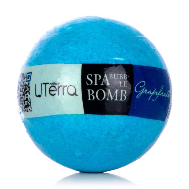 foto пінна бомба для ванни uterra native spa bubble bomb grapefruit, 110 г