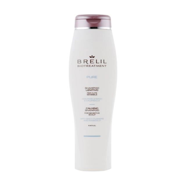 foto відновлювальний шампунь brelil biotraitement pure calming shampoo для чутливої шкіри голови, 250 мл