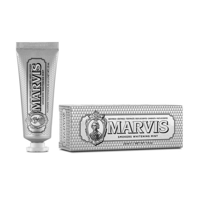 foto зубна паста marvis smokers whitening mint відбілювальна м'ята, для курців, 25 мл