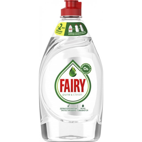 foto засіб для ручного миття посуду fairy fairy pure & clean 450 мл